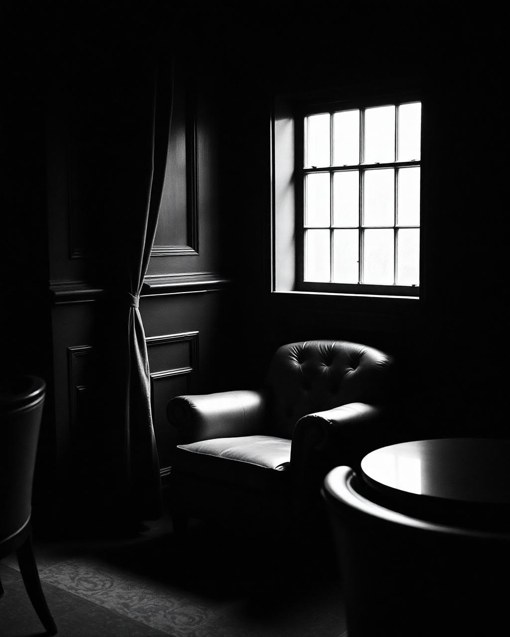 A quiet members club interior